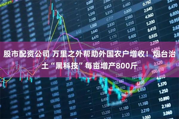 股市配资公司 万里之外帮助外国农户增收！烟台治土“黑科技”每亩增产800斤
