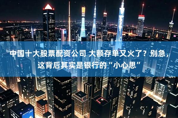 中国十大股票配资公司 大额存单又火了？别急，这背后其实是银行的“小心思”
